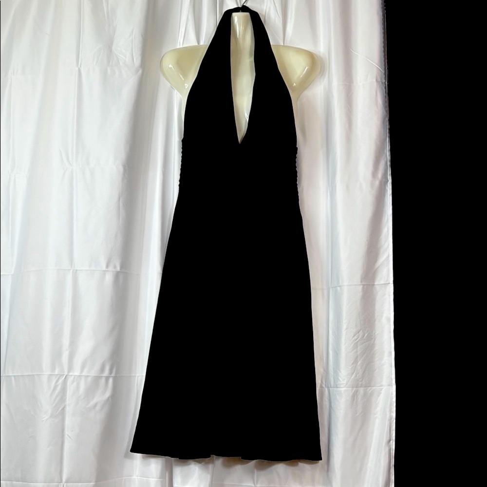 Rimini Black Sleeveless Halter Sundress